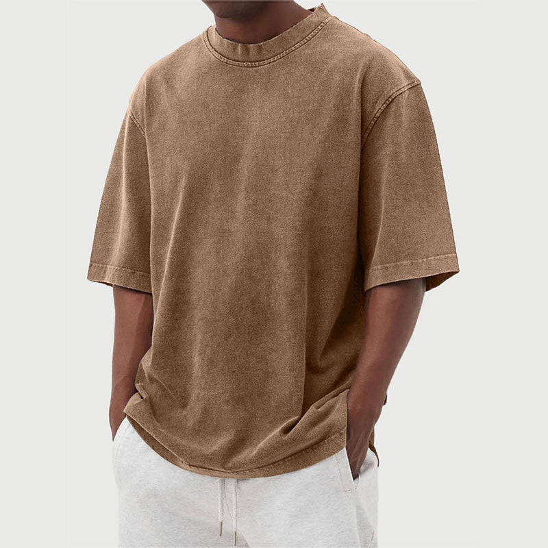 Oversized Crew Neck T-Shirt with Dropped Shoulder