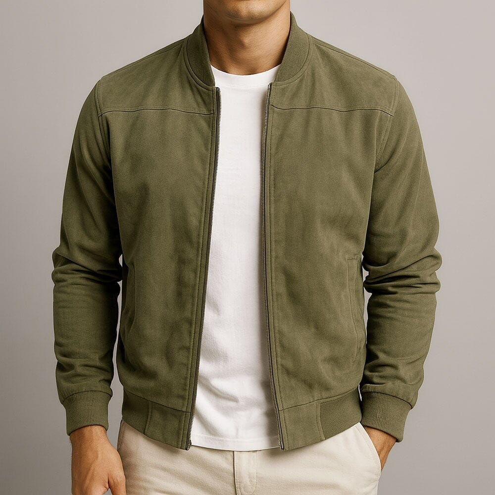 Blouson aviateur pour homme en imitation daim