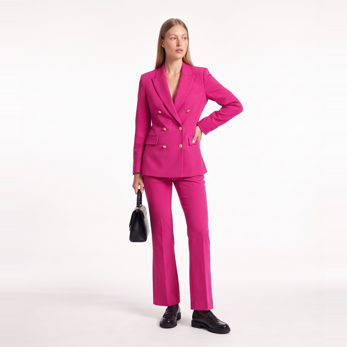 Women’s Double-Breasted Blazer & Tailored Trouser Set