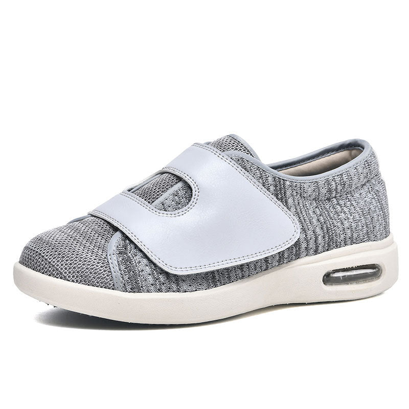 Wide-Fit Shoes with Mesh Upper and Adjustable Strap