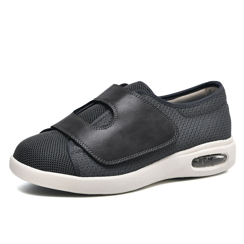 Wide-Fit Shoes with Mesh Upper and Adjustable Strap