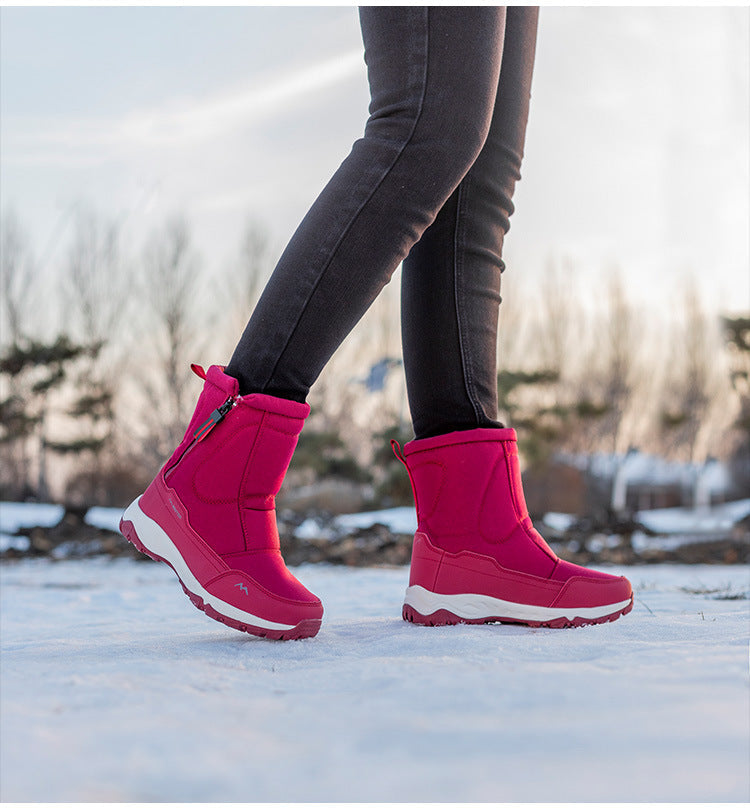 Women's Waterproof Winter Snow Boots with Side Zip