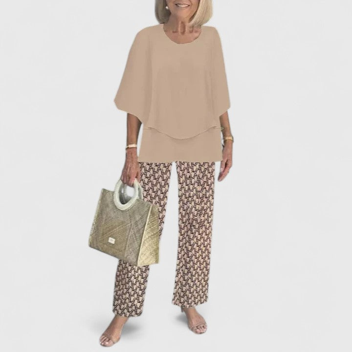 Women’s Layered Top & Floral Trousers Co-Ord Set