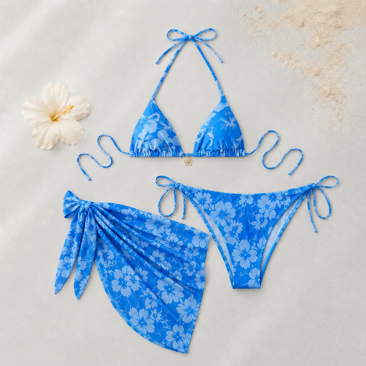 Bikini and Sarong Set for Beach and Poolwear