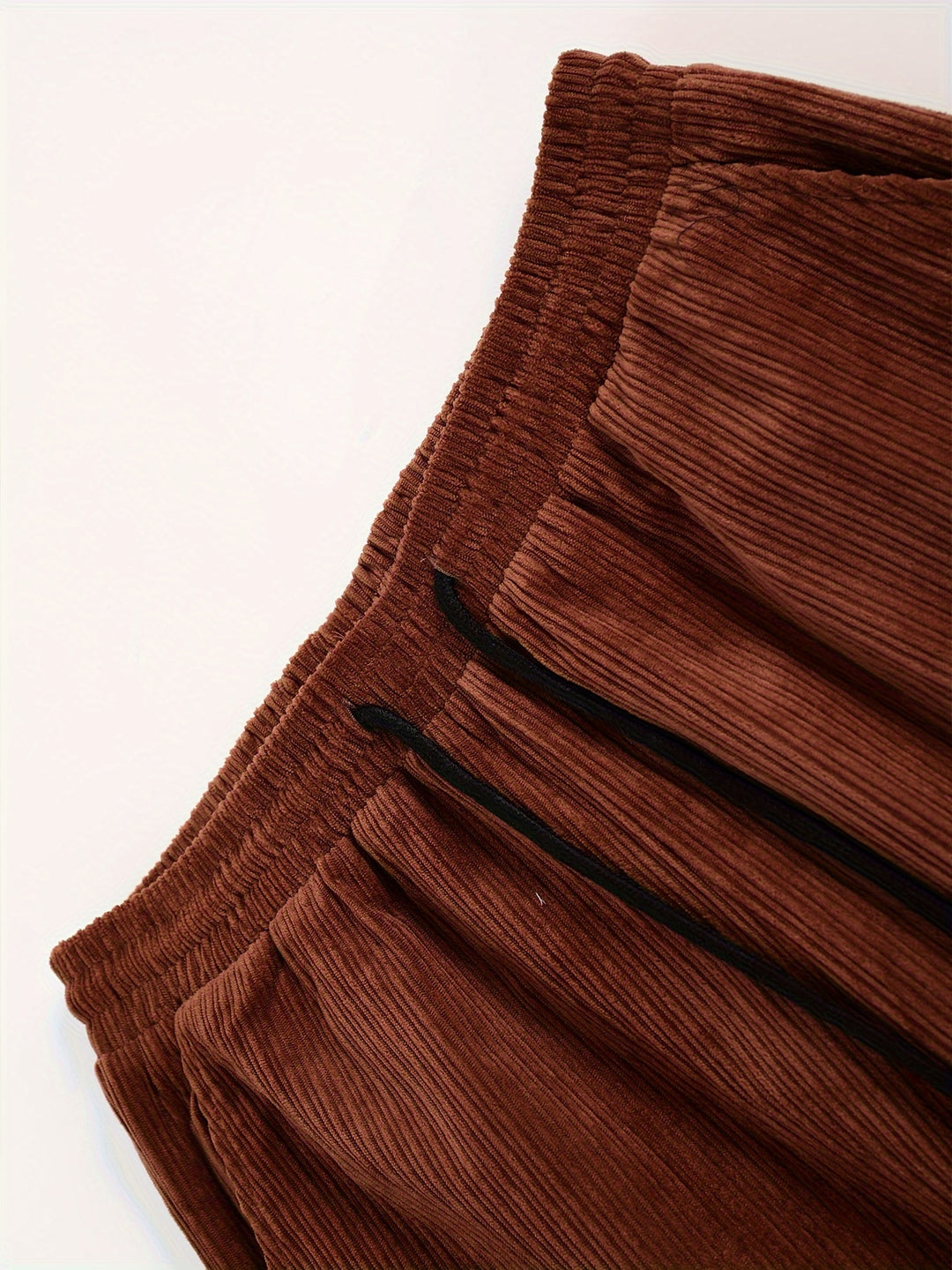 Ensemble chemise et pantalon en velours côtelé pour homme