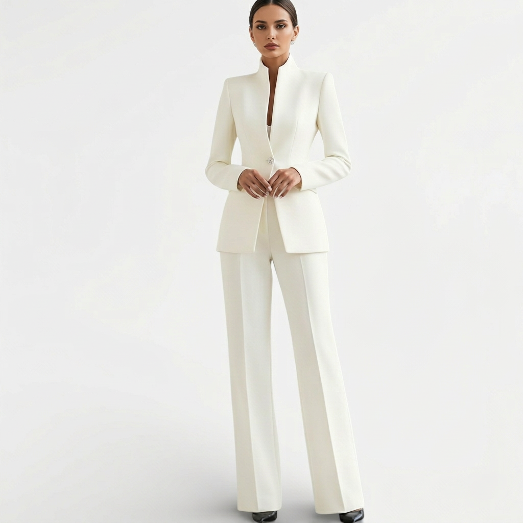 Women's Tailored Blazer & Wide Leg Trouser Suit