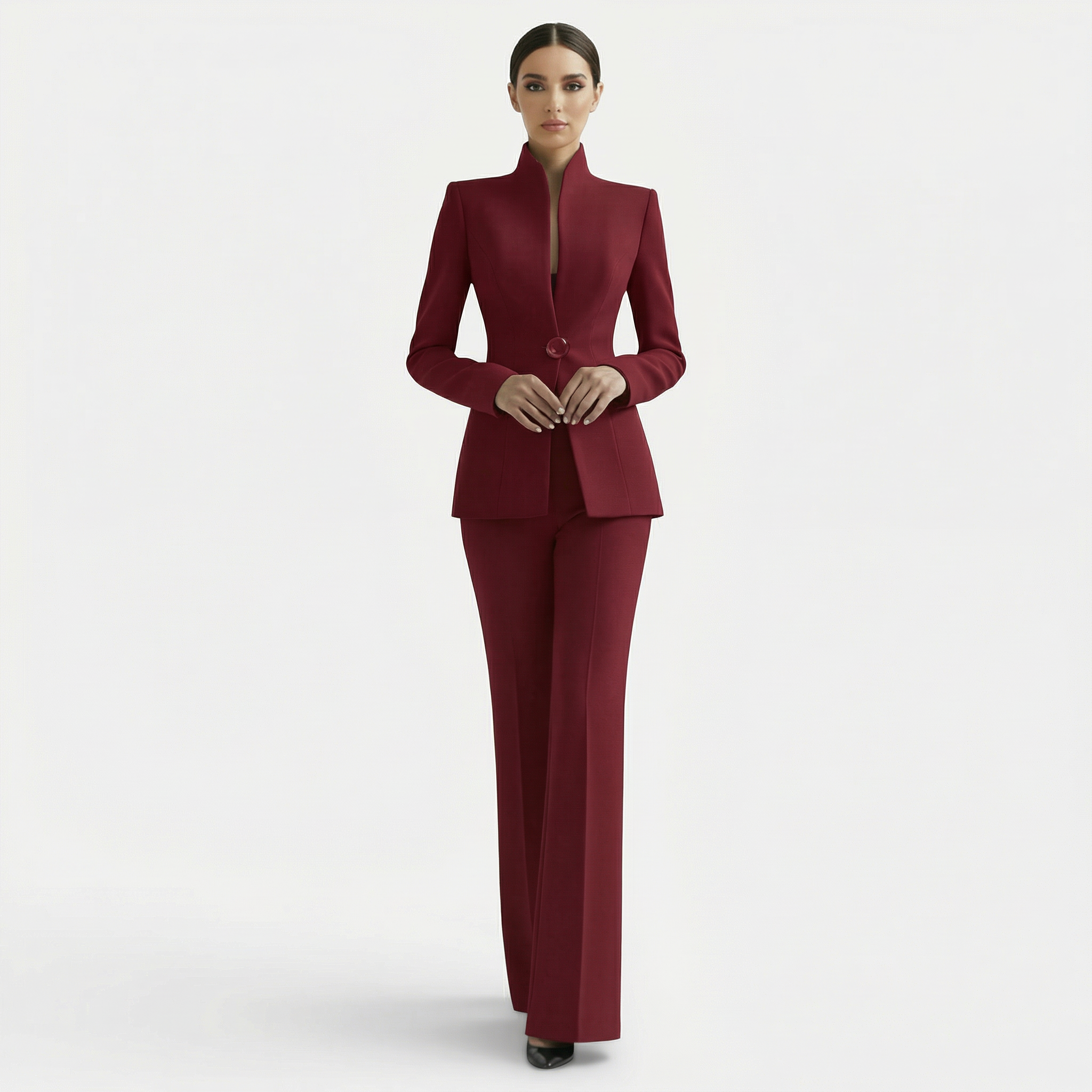 Women's Tailored Blazer & Wide Leg Trouser Suit