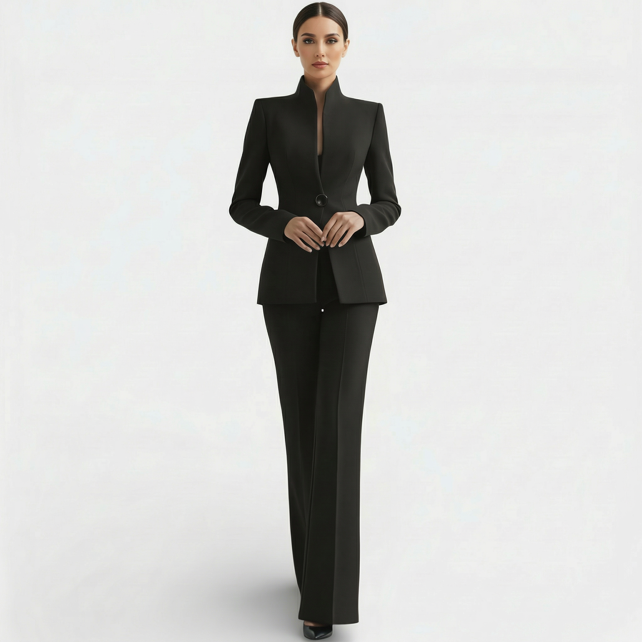 Women's Tailored Blazer & Wide Leg Trouser Suit