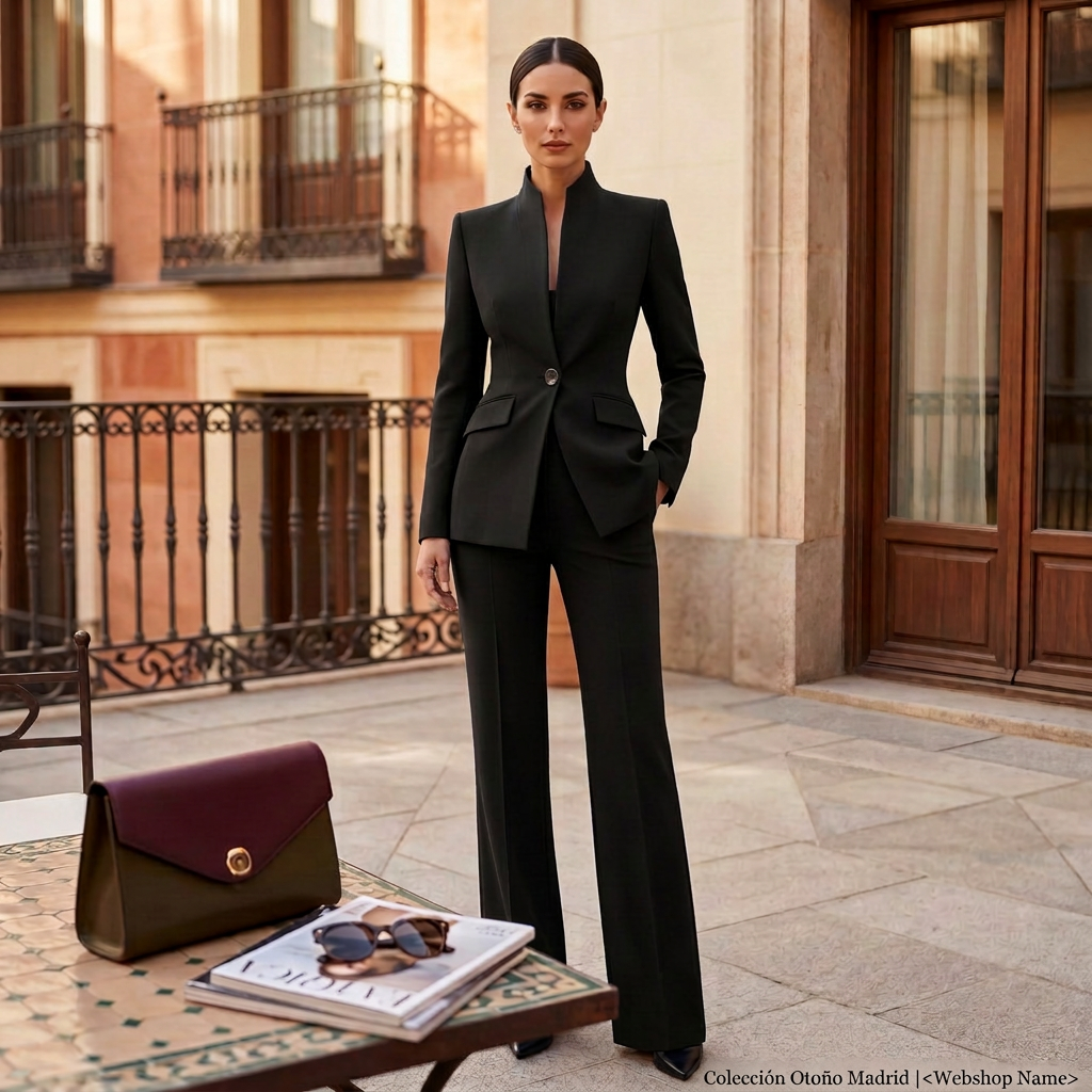 Women's Tailored Blazer & Wide Leg Trouser Suit