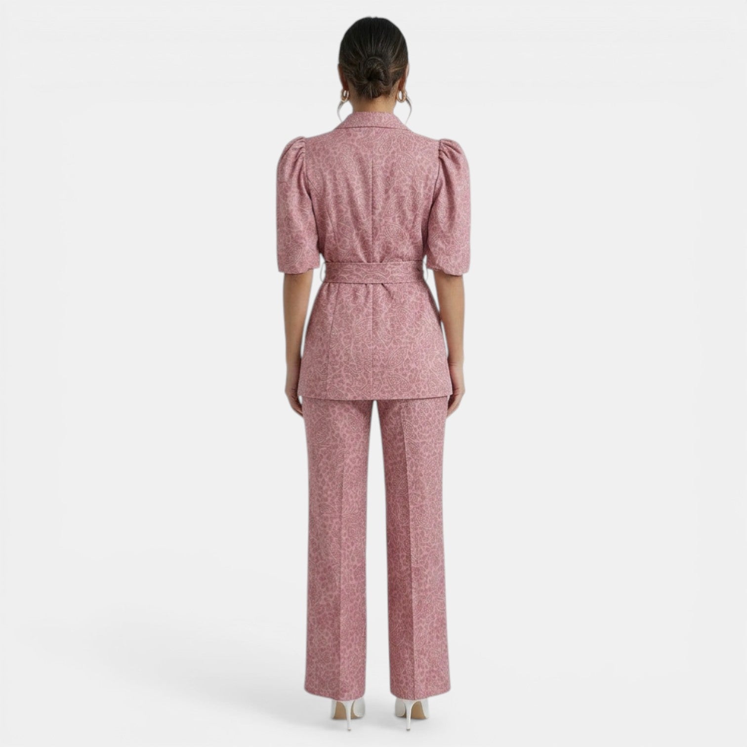 Women's Printed Blazer & Wide Leg Trouser Co-ord