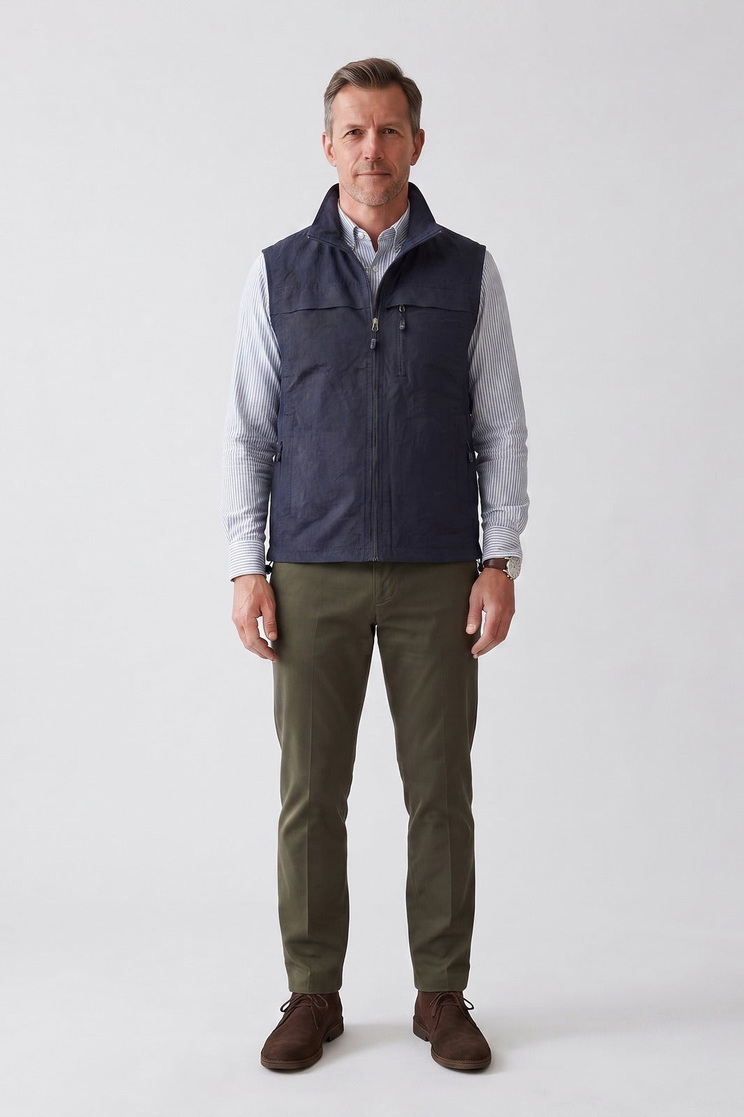Men's Utility Vest with Zip Pockets