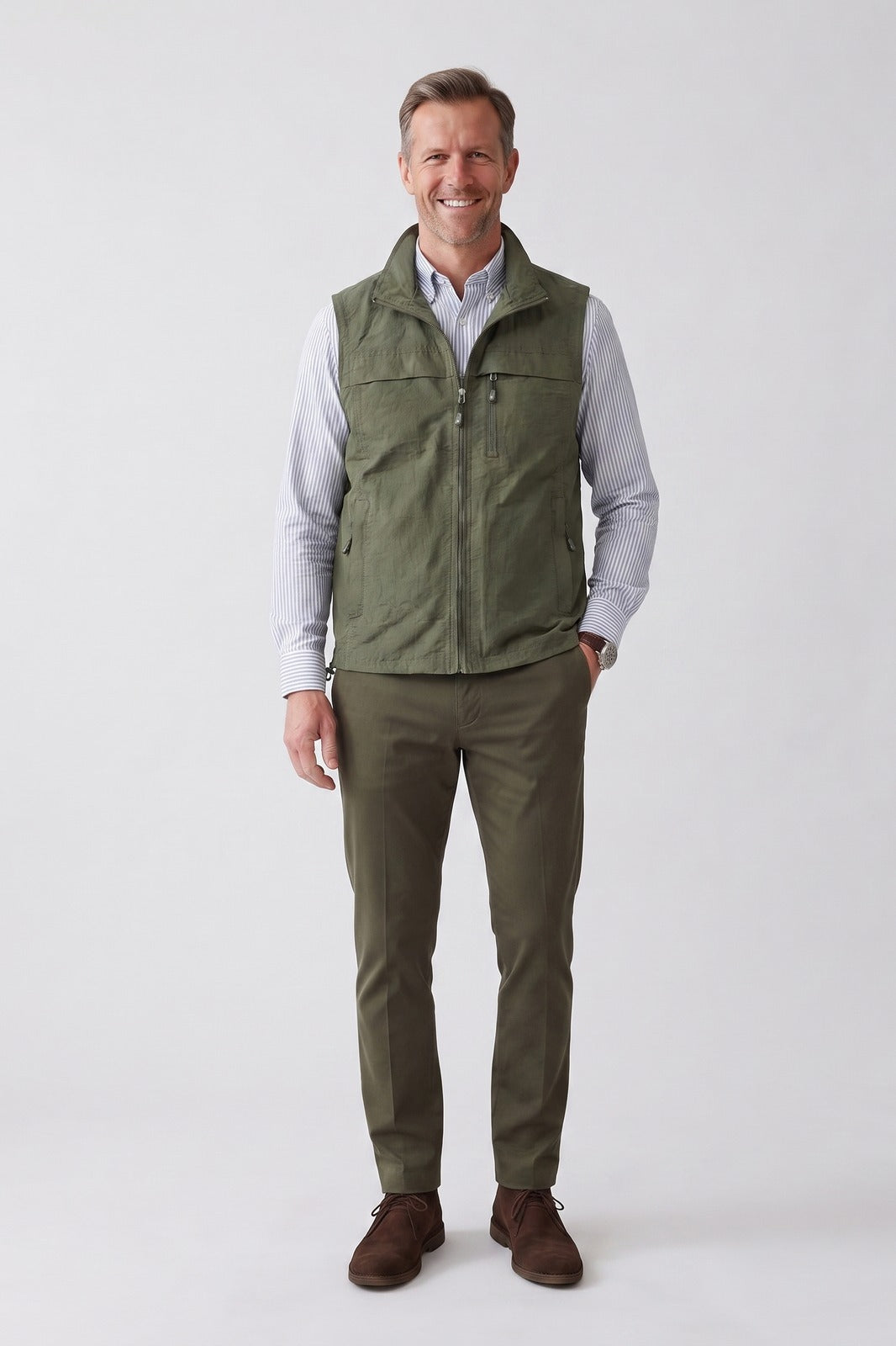 Men's Utility Vest with Zip Pockets