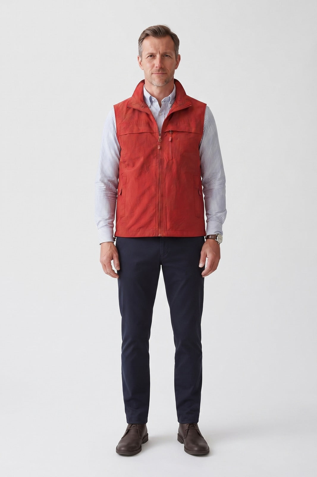 Men's Utility Vest with Zip Pockets