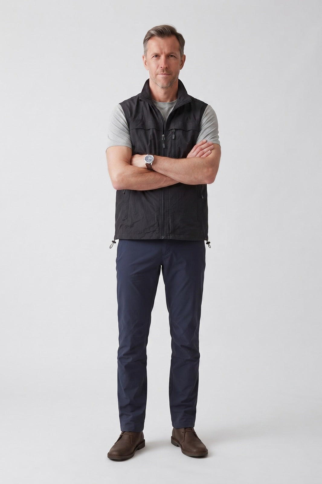 Men's Utility Vest with Zip Pockets