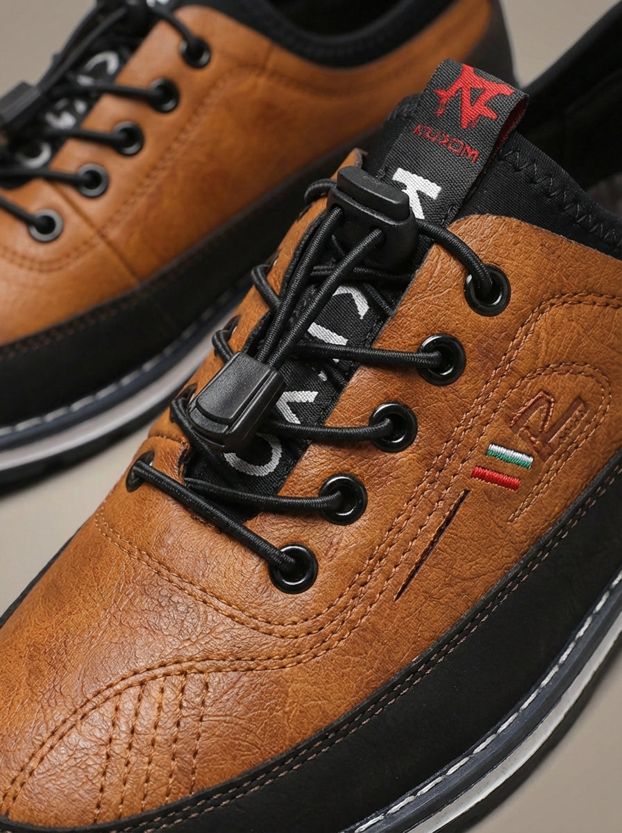Men's Leather Derby Shoes | Smart Casual Lace-Up Brogues