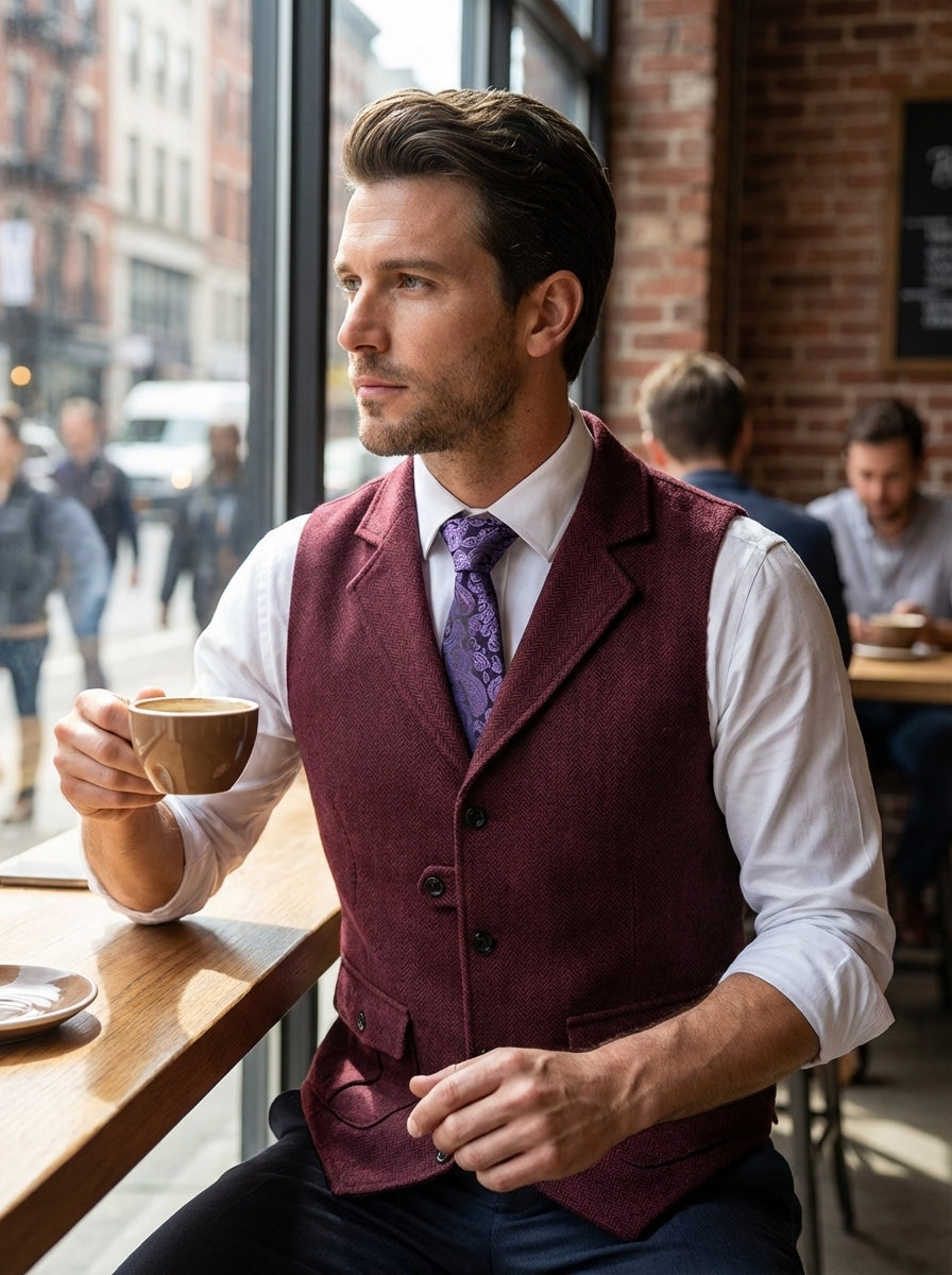 Gilet habillé pour homme | Gilet ajusté pour mariage et occasions élégantes