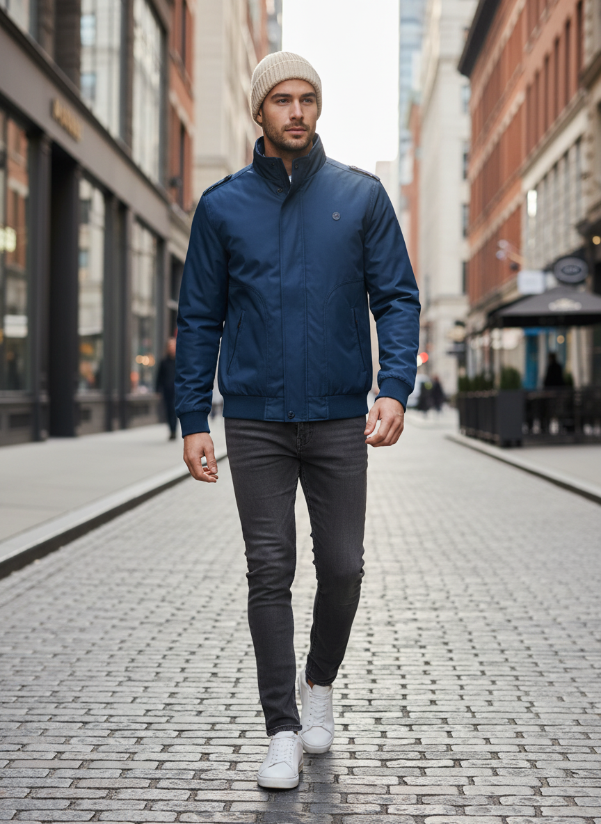 Men's Lightweight Rain Jacket | Casual Zip-Up Waterproof Coat