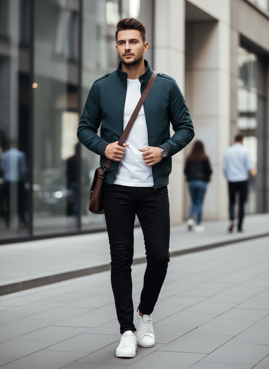 Men's Lightweight Rain Jacket | Casual Zip-Up Waterproof Coat
