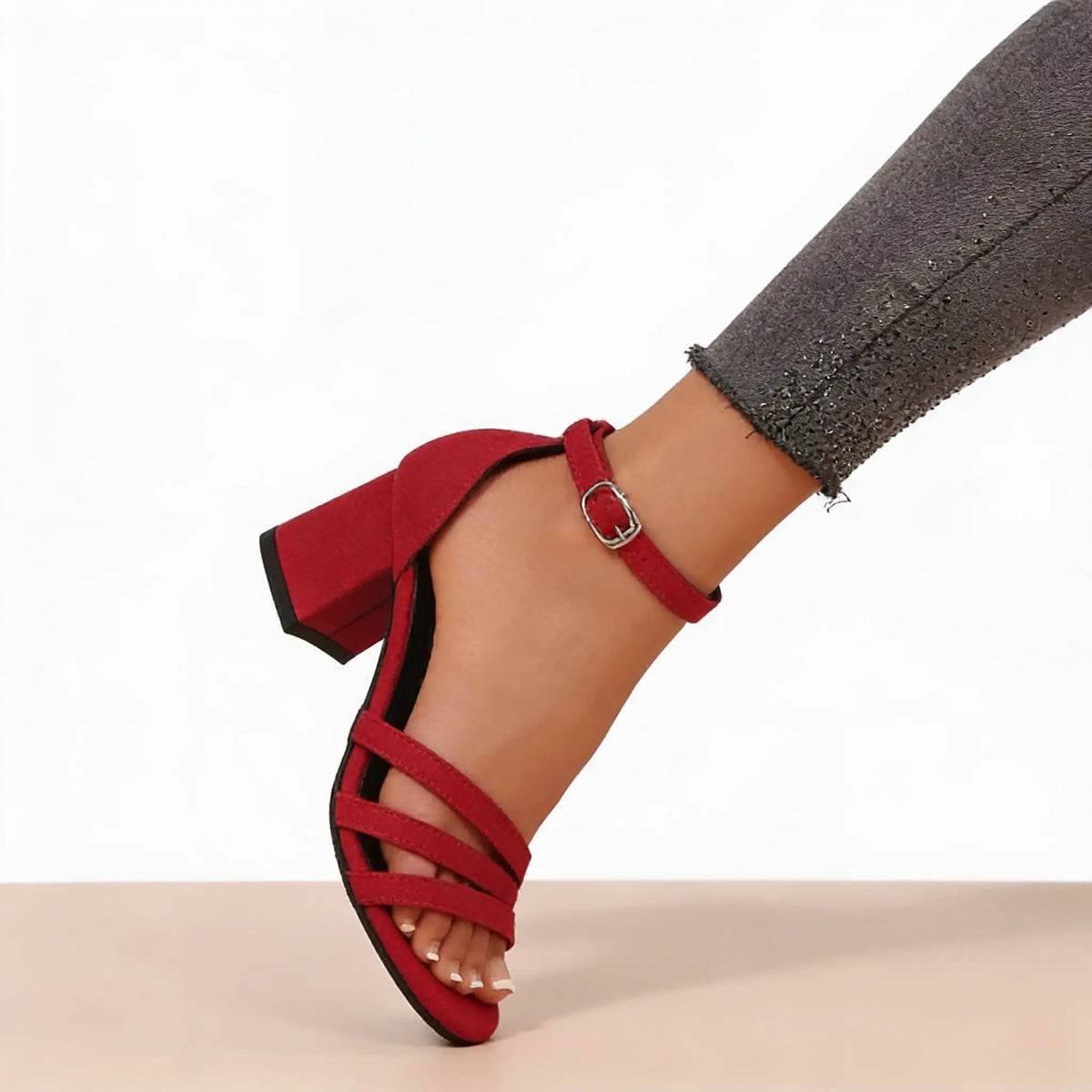 Escarpins à talon carré pour femme | Escarpins élégants à talon moyen