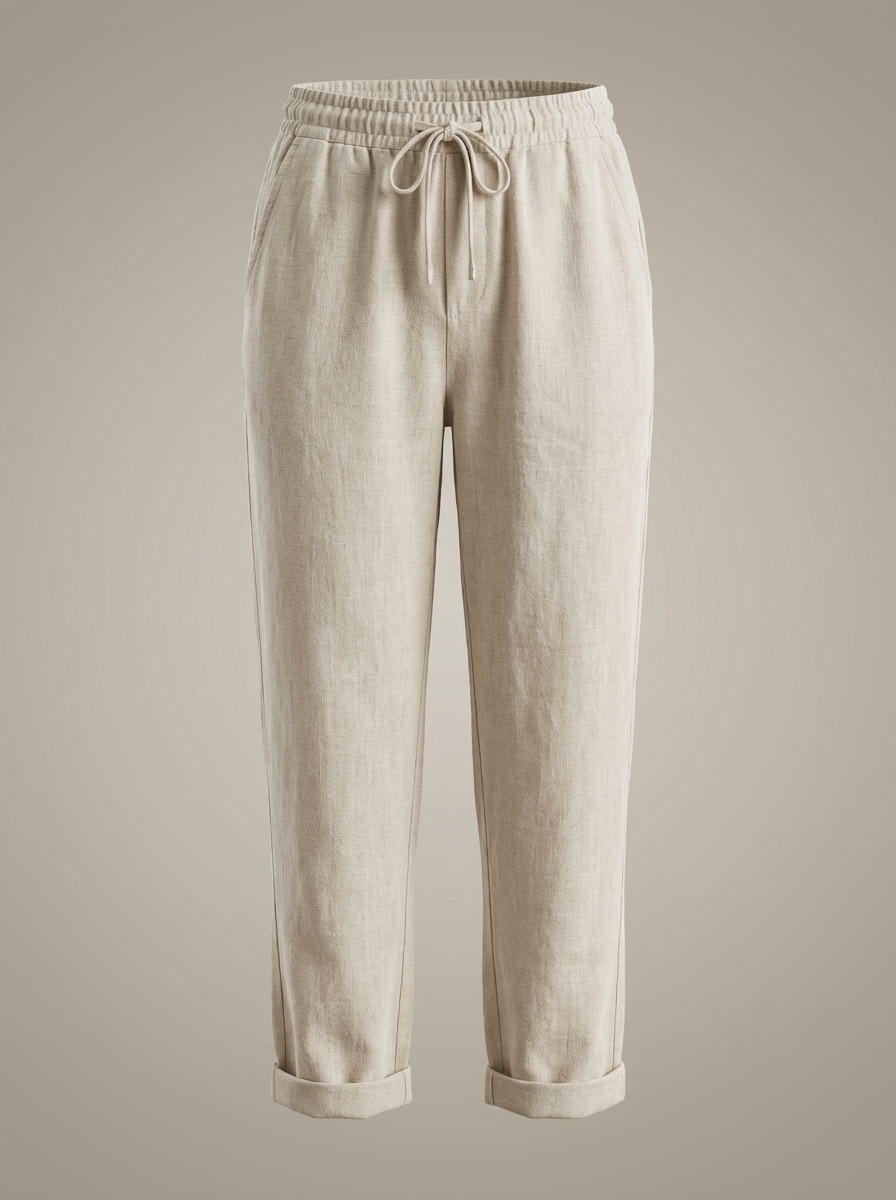 Pantalon décontracté pour femmes à taille avec cordon de serrage