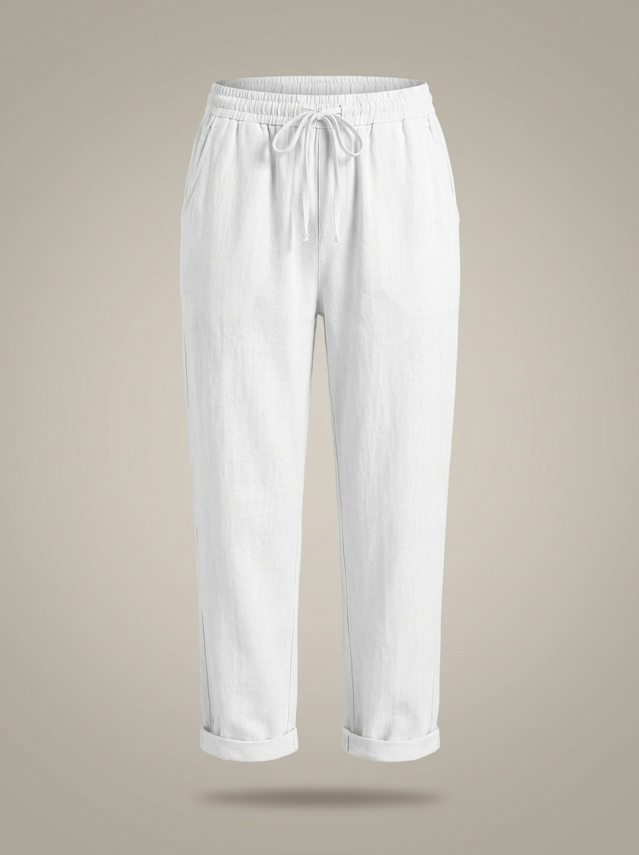 Pantalon décontracté pour femmes à taille avec cordon de serrage