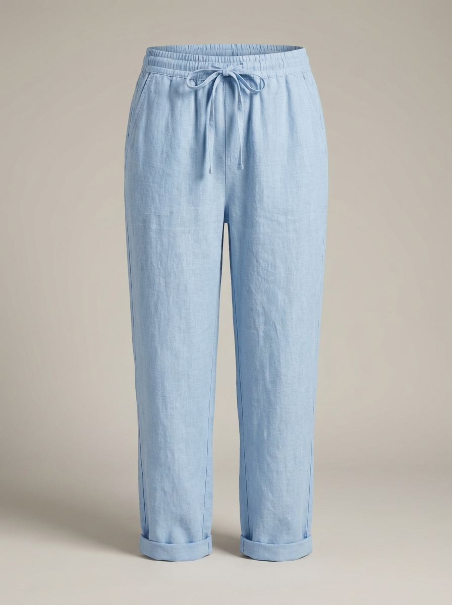 Pantalon décontracté pour femmes à taille avec cordon de serrage