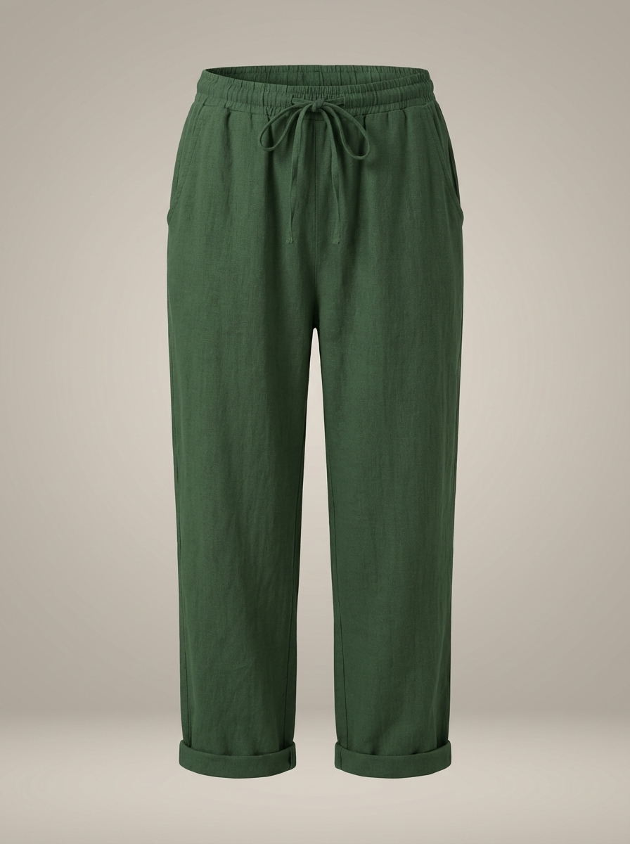 Pantalon décontracté pour femmes à taille avec cordon de serrage