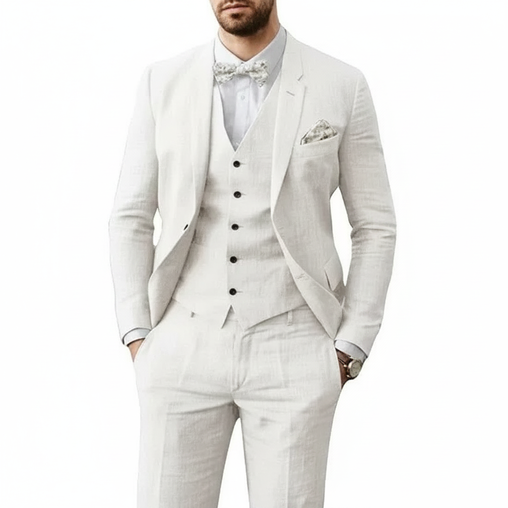 Men's Three-Piece Slim Fit Suit Set