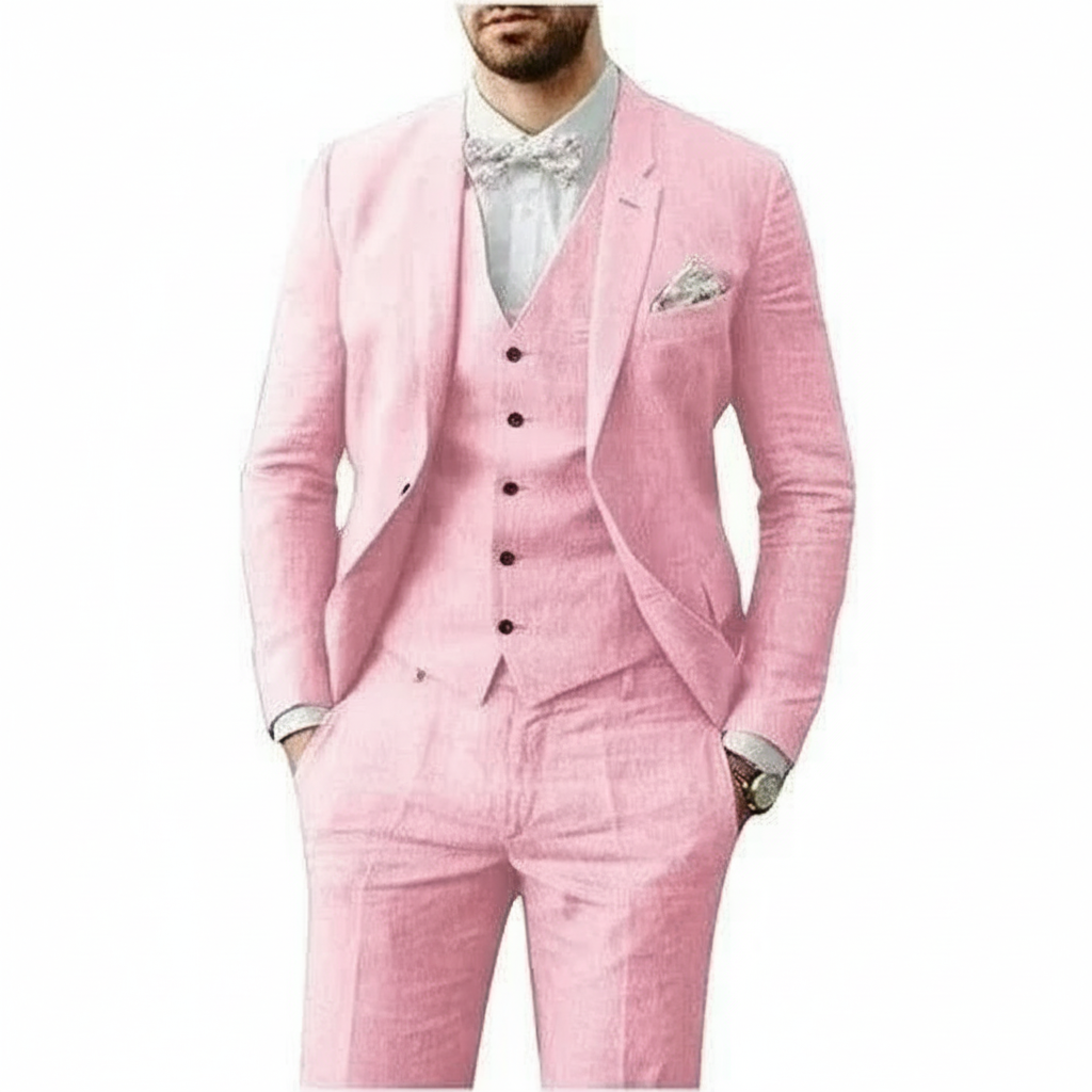 Men's Three-Piece Slim Fit Suit Set
