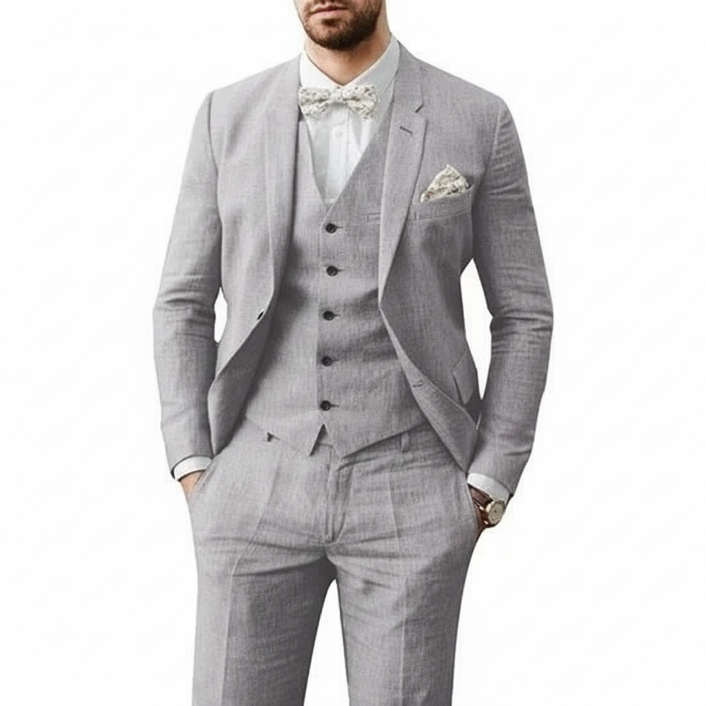 Men's Three-Piece Slim Fit Suit Set