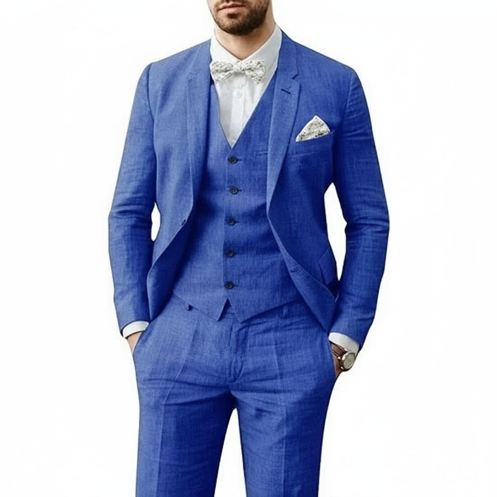 Men's Three-Piece Slim Fit Suit Set