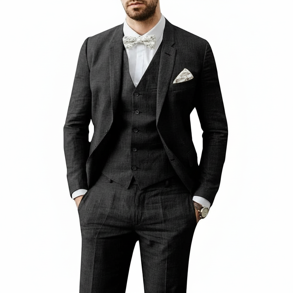 Men's Three-Piece Slim Fit Suit Set