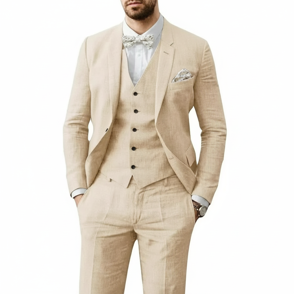 Men's Three-Piece Slim Fit Suit Set