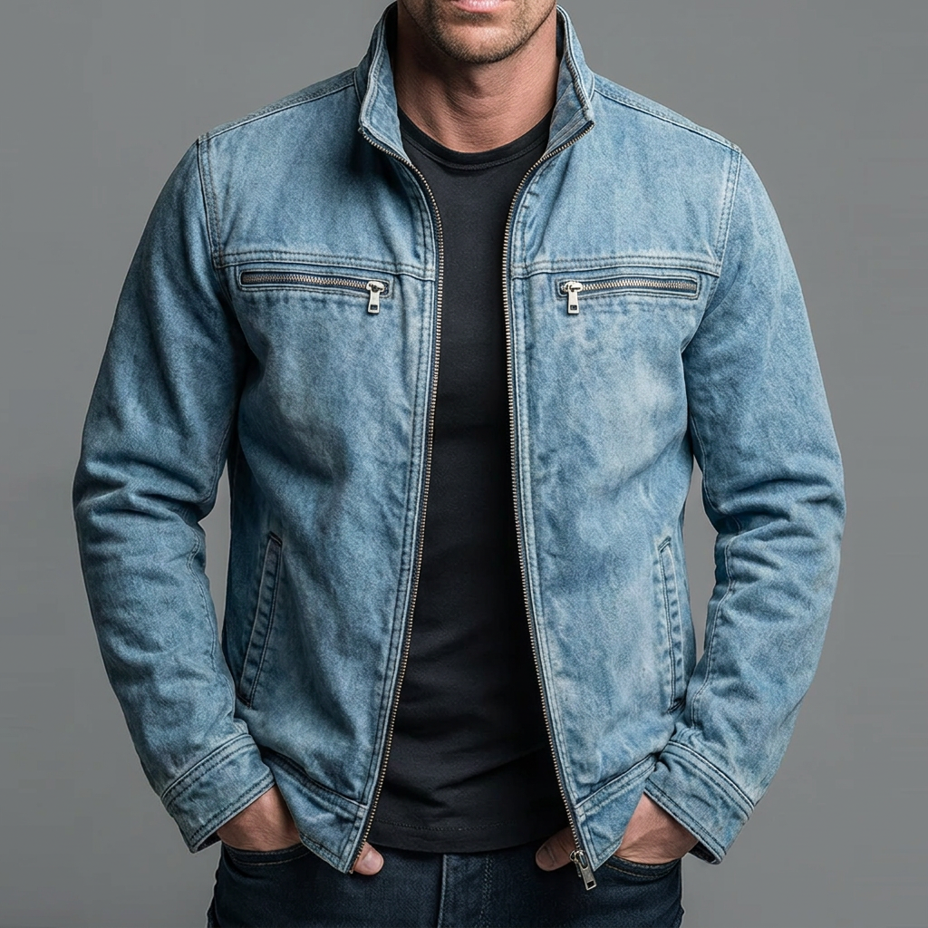 Men's Zip Front Utility Jacket