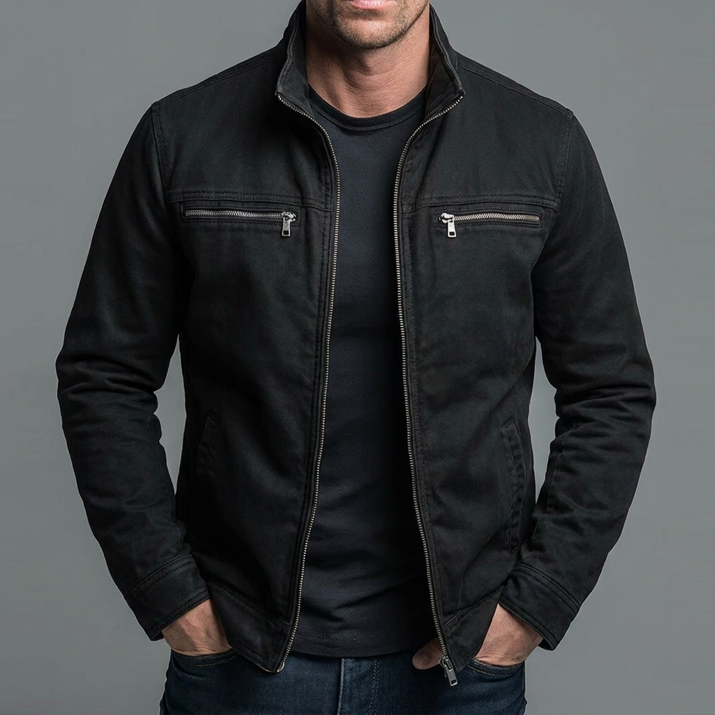 Men's Zip Front Utility Jacket