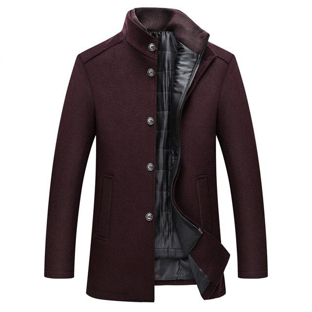 Manteau en laine pour homme | Manteau élégant chaud et doublé