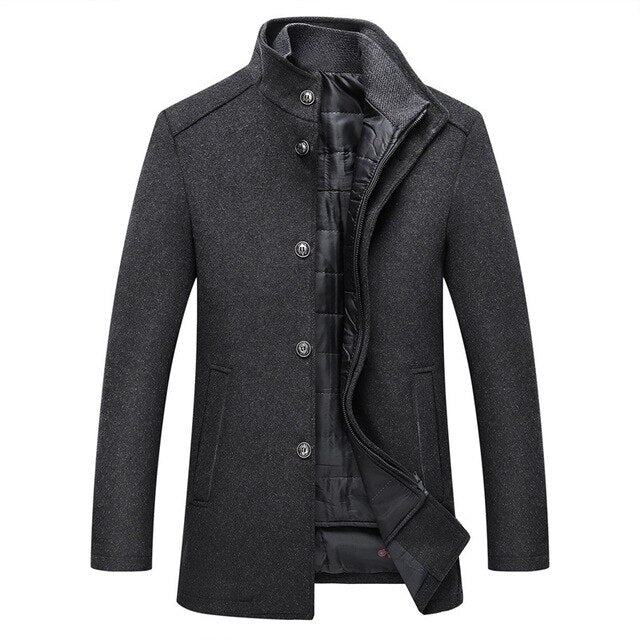 Manteau en laine pour homme | Manteau élégant chaud et doublé