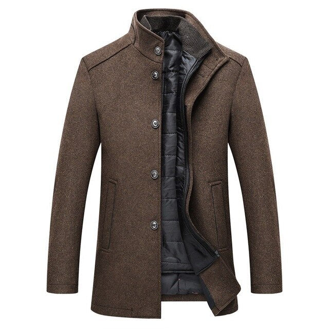 Manteau en laine pour homme | Manteau élégant chaud et doublé