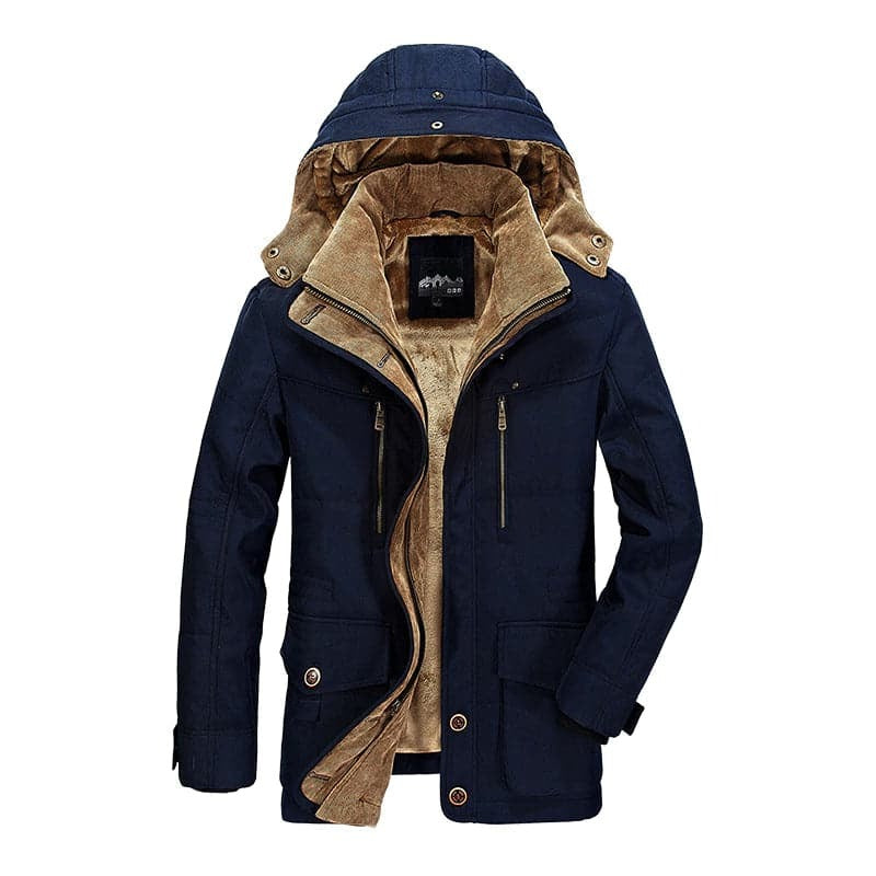 Veste d'hiver à capuche pour homme | manteau d'extérieur isolant