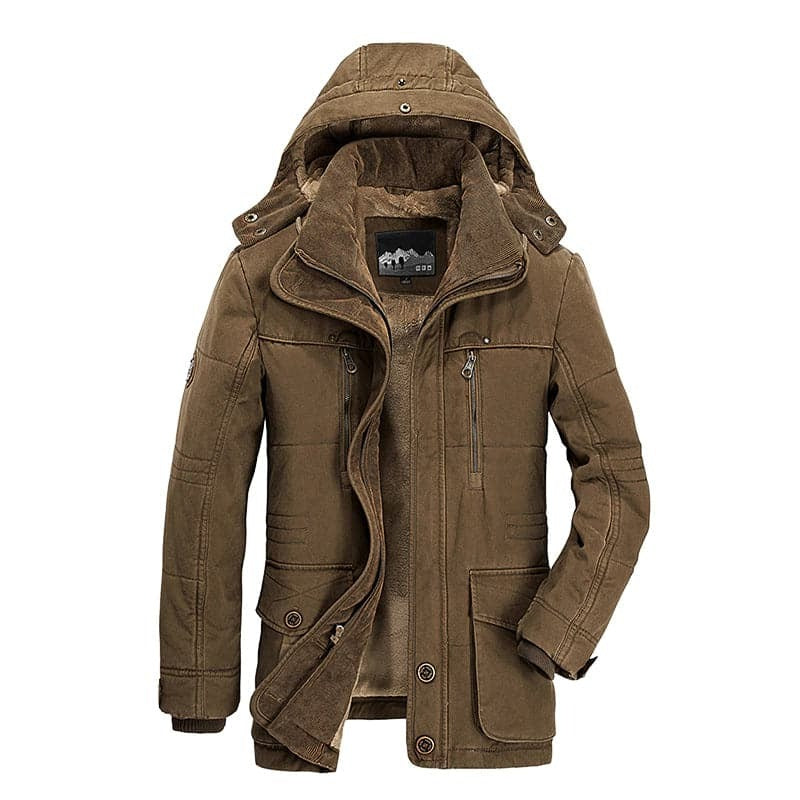 Veste d'hiver à capuche pour homme | manteau d'extérieur isolant