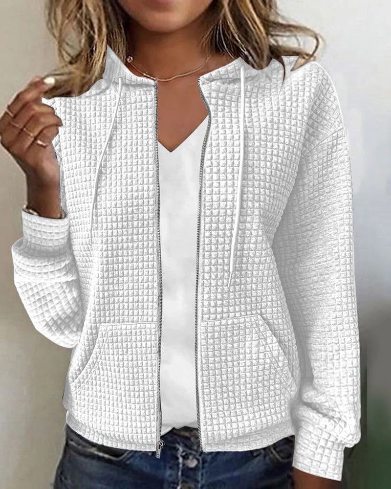 Women's Hooded Cardigan | Lightweight Zip-Up Jacket