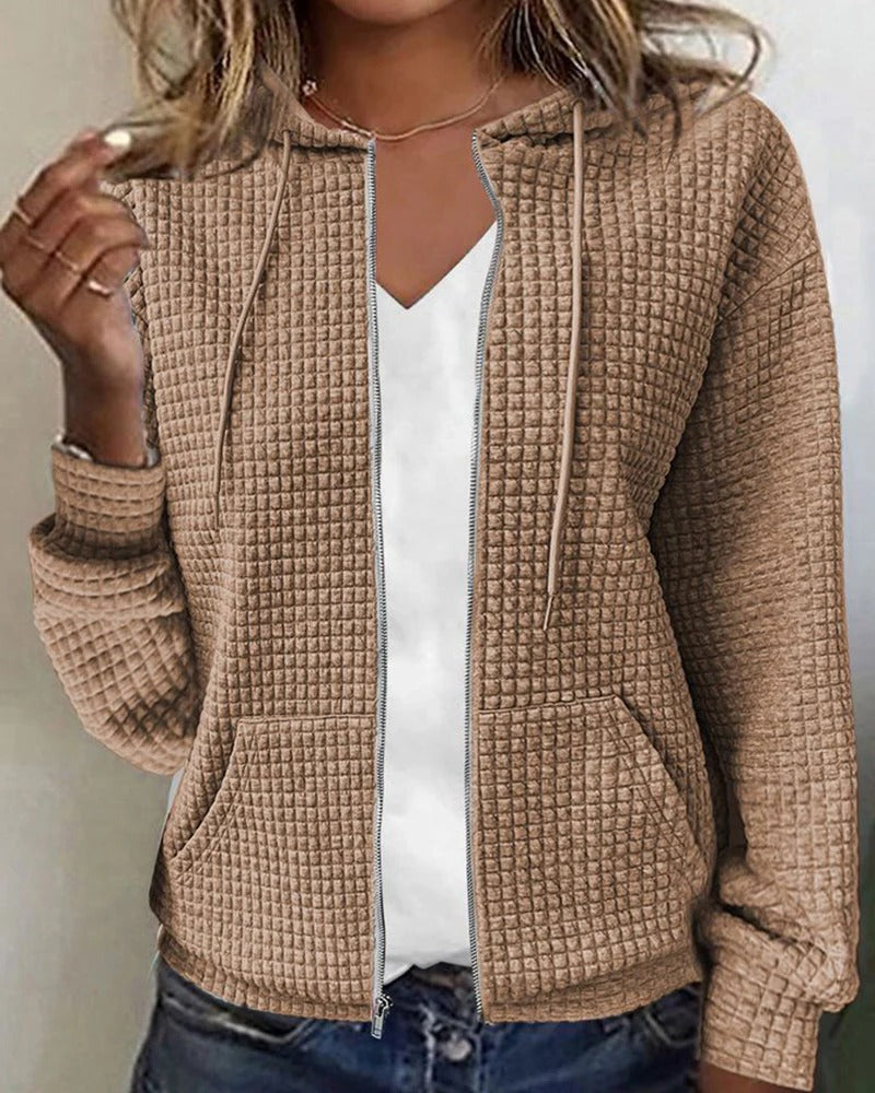 Women's Hooded Cardigan | Lightweight Zip-Up Jacket