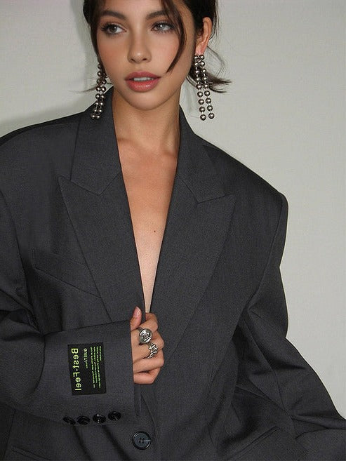 Women's Oversized Blazer | Relaxed Fit Tailored Jacket
