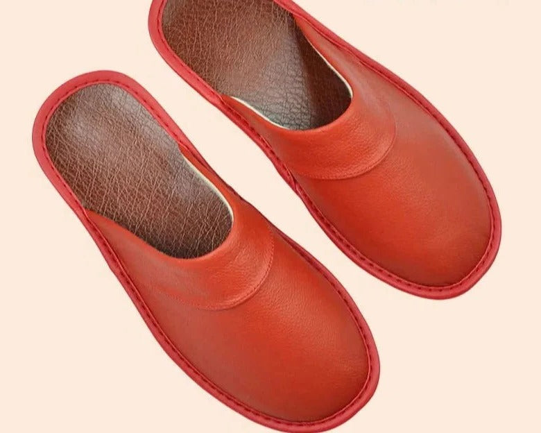 Chaussons homme en cuir | Chaussures d'intérieur décontractées