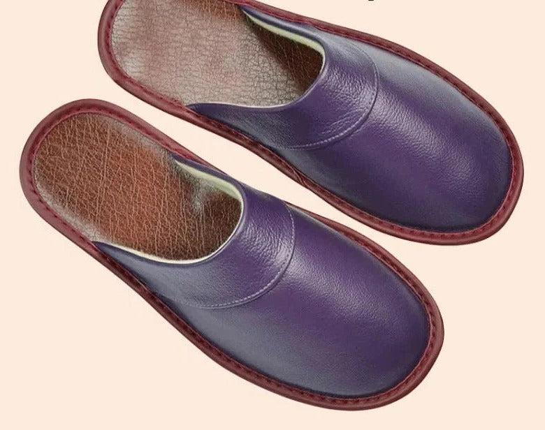 Chaussons homme en cuir | Chaussures d'intérieur décontractées