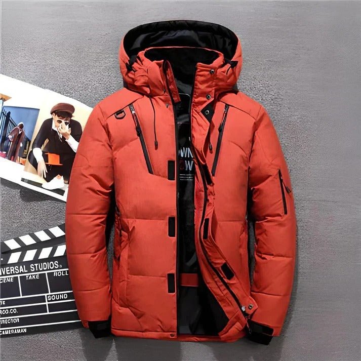 Men's Insulated Winter Jacket | Hooded Puffer Coat