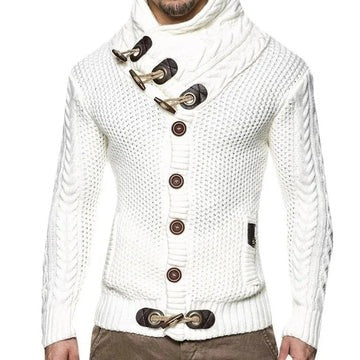 Men's Knitted Cardigan with Toggle Buttons