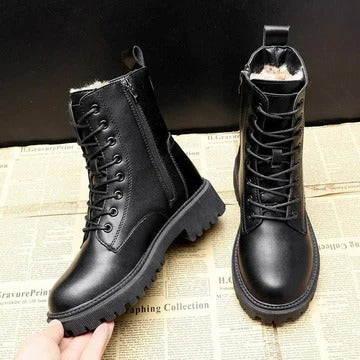 Women's Faux Fur Lined Winter Boots | Lace-Up Ankle Boots