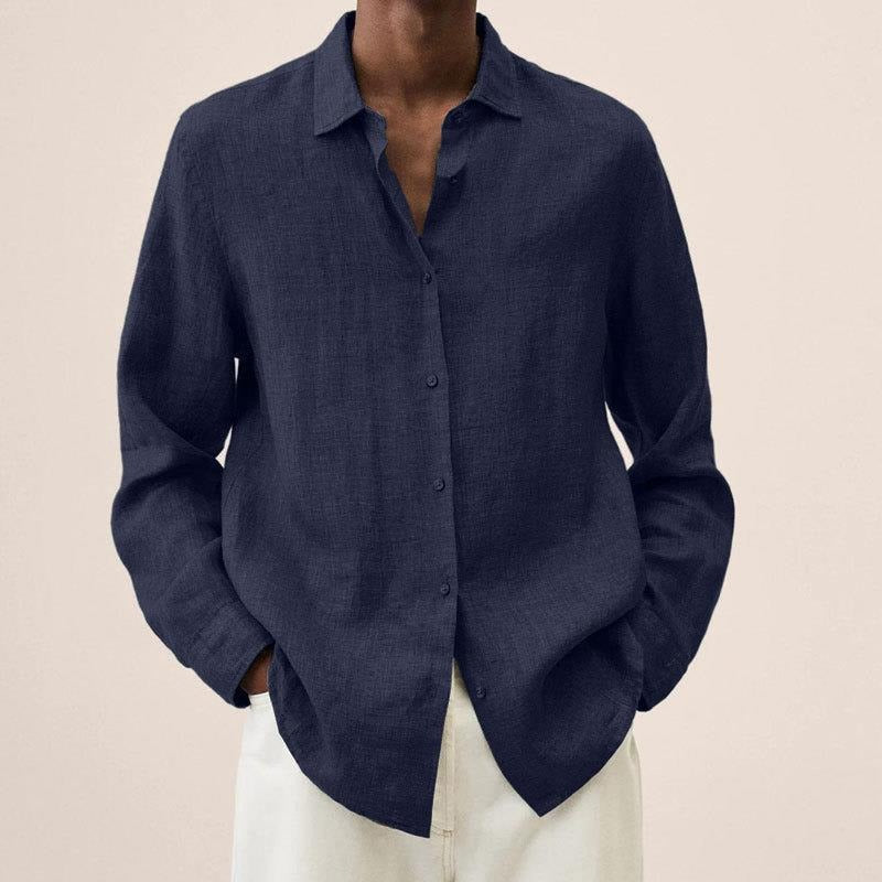 Chemise en flanelle oversize pour homme | Chemise boutonnée à coupe ample