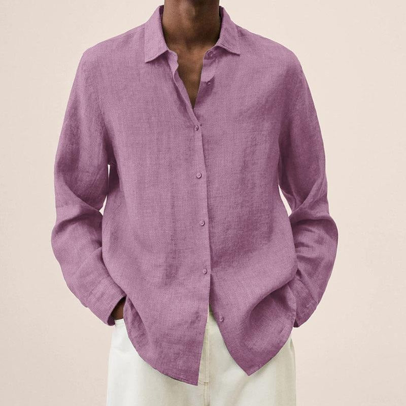 Chemise en flanelle oversize pour homme | Chemise boutonnée à coupe ample